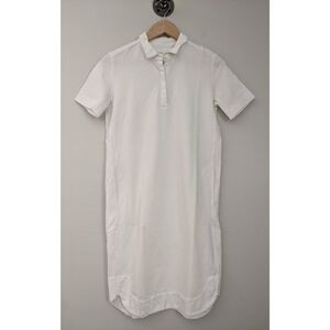 JNBY White Textured Collared Shirt Golf Dress